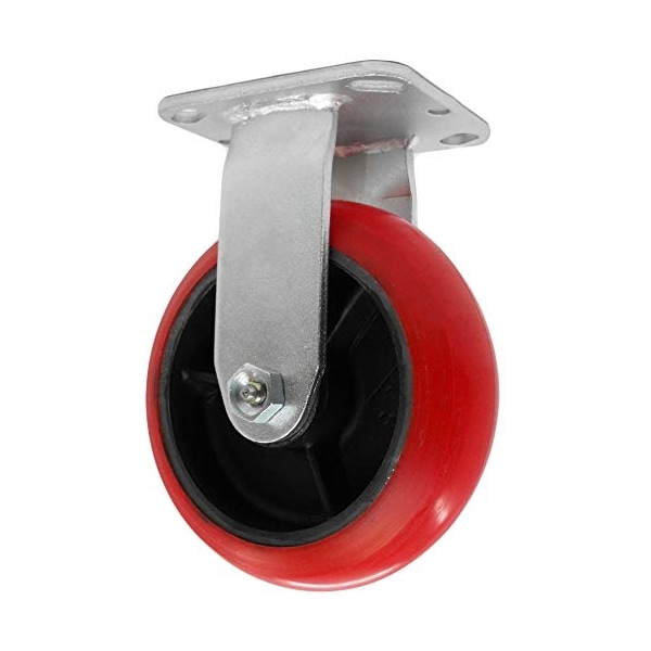 4"X 2" Medium Duty Crown Polyurethane ON Iron Wheel, Rigid Caster 80